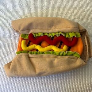 Witch Crafters hot dog doggie outfit. Sizes Small. Velcro close. Used
